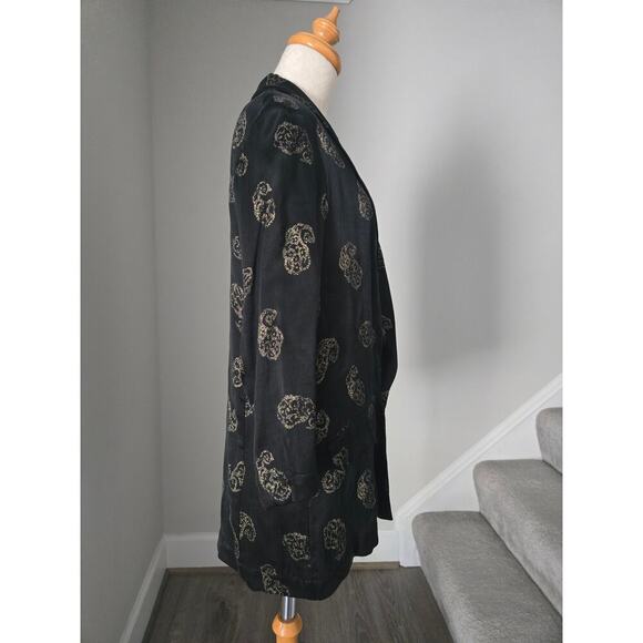 Zara Satin Paisley printed Jacket Blazer size XS - Picture 5 of 5
